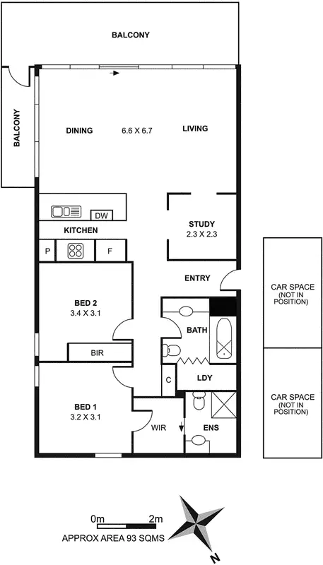 Floorplan of Homely apartment listing, 804C/142 Rouse Street, Port Melbourne VIC 3207