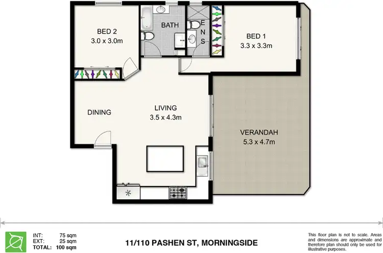 Floorplan of Homely unit listing, 11/110 Pashen Street, Morningside QLD 4170