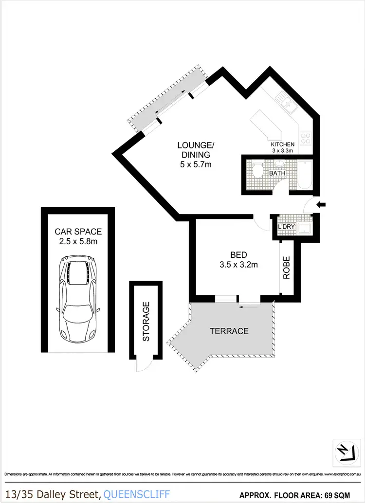 Floorplan of Homely apartment listing, 13/35 Dalley Street, Queenscliff NSW 2096