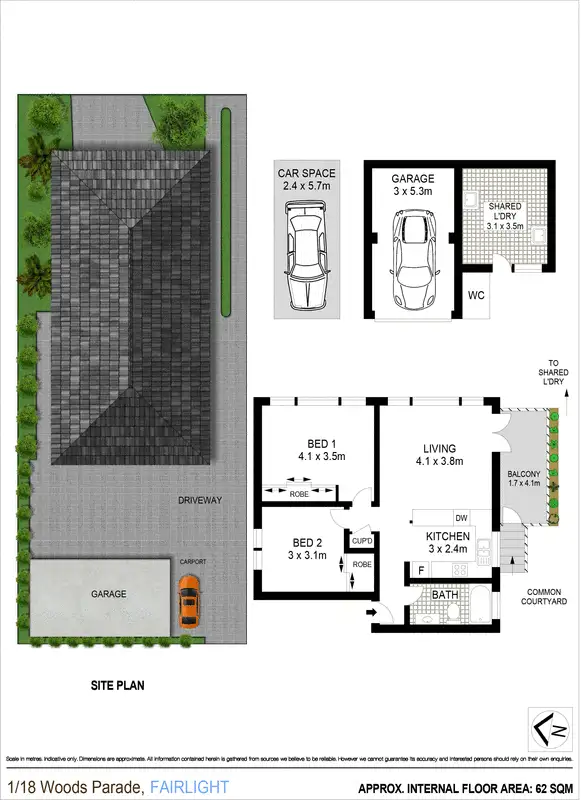 Floorplan of Homely apartment listing, 1/18 Woods Parade, Fairlight NSW 2094