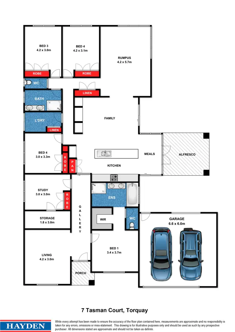 Floorplan of Homely house listing, 7 Tasman Court, Torquay VIC 3228
