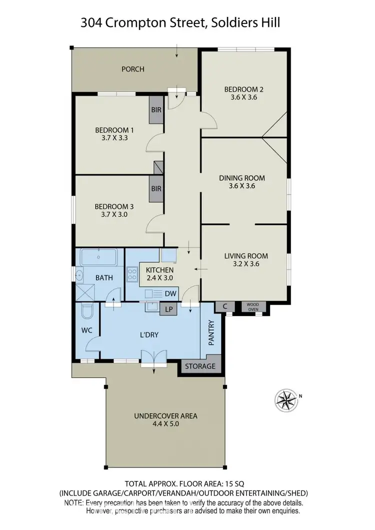 Floorplan of Homely house listing, 304 Crompton Street, Soldiers Hill VIC 3350