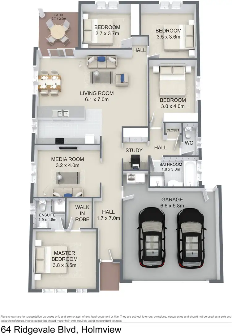 Floorplan of Homely house listing, 64 Ridgevale Boulevard, Holmview QLD 4207