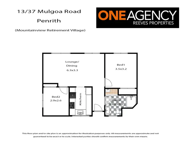 Floorplan of Homely unit listing, 13/37 Mulgoa Road, Penrith NSW 2750