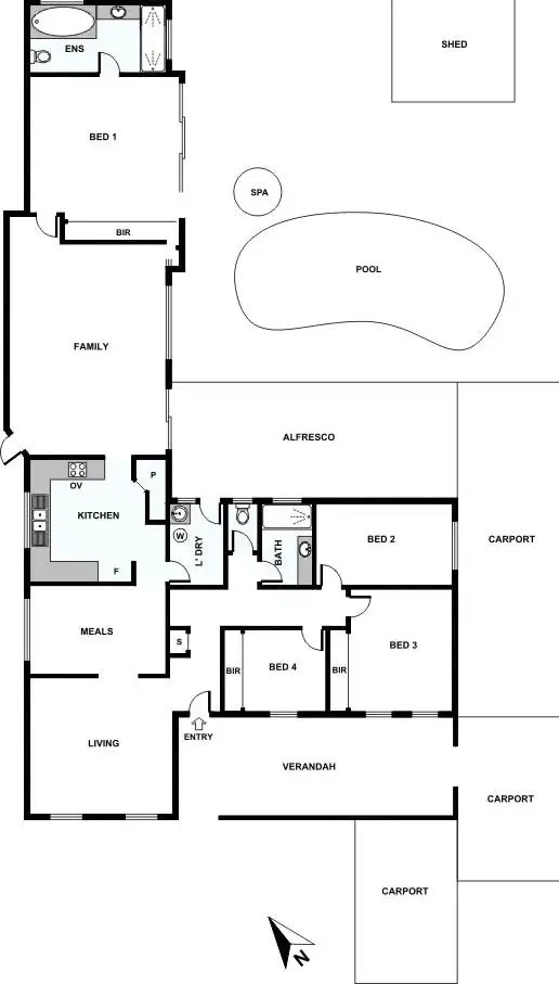 Floorplan of Homely house listing, 76 Blackmore Avenue, Girrawheen WA 6064