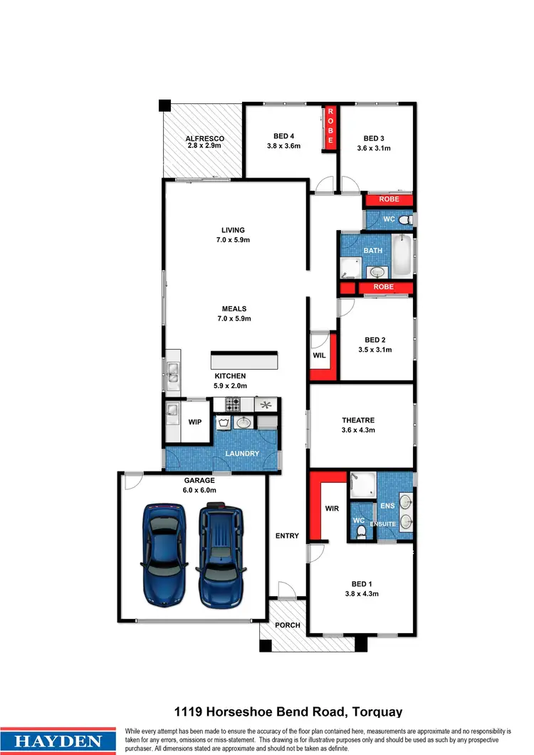 Floorplan of Homely house listing, 1119 Horseshoe Bend Road, Torquay VIC 3228