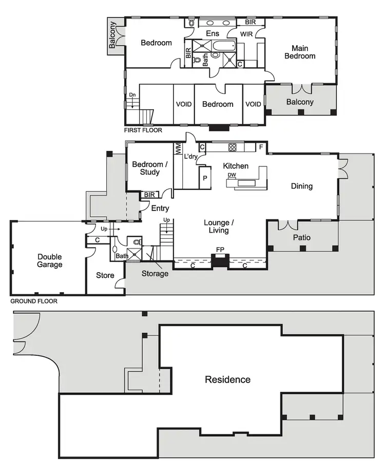 Floorplan of Homely townhouse listing, 1 James Street, Brighton VIC 3186