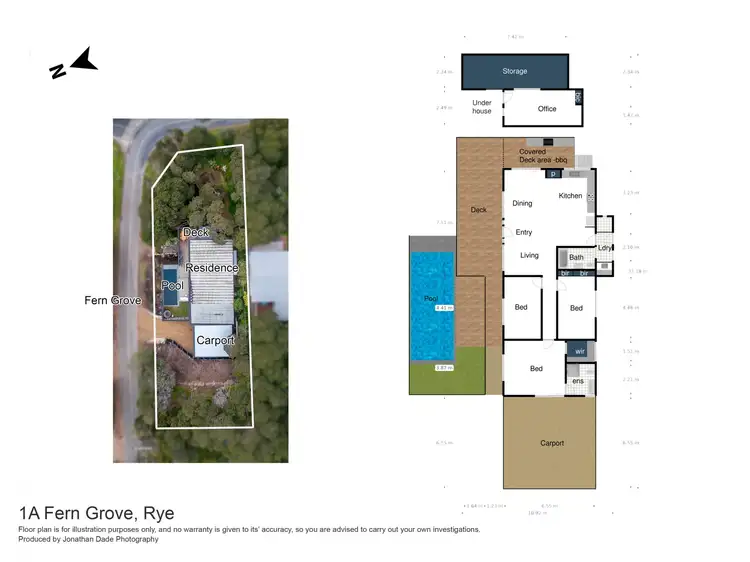 Floorplan of Homely house listing, 1A Fern Grove, Rye VIC 3941