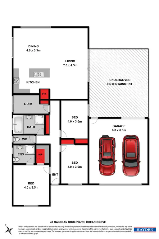 Floorplan of Homely house listing, 49 Oakdean Boulevard, Ocean Grove VIC 3226