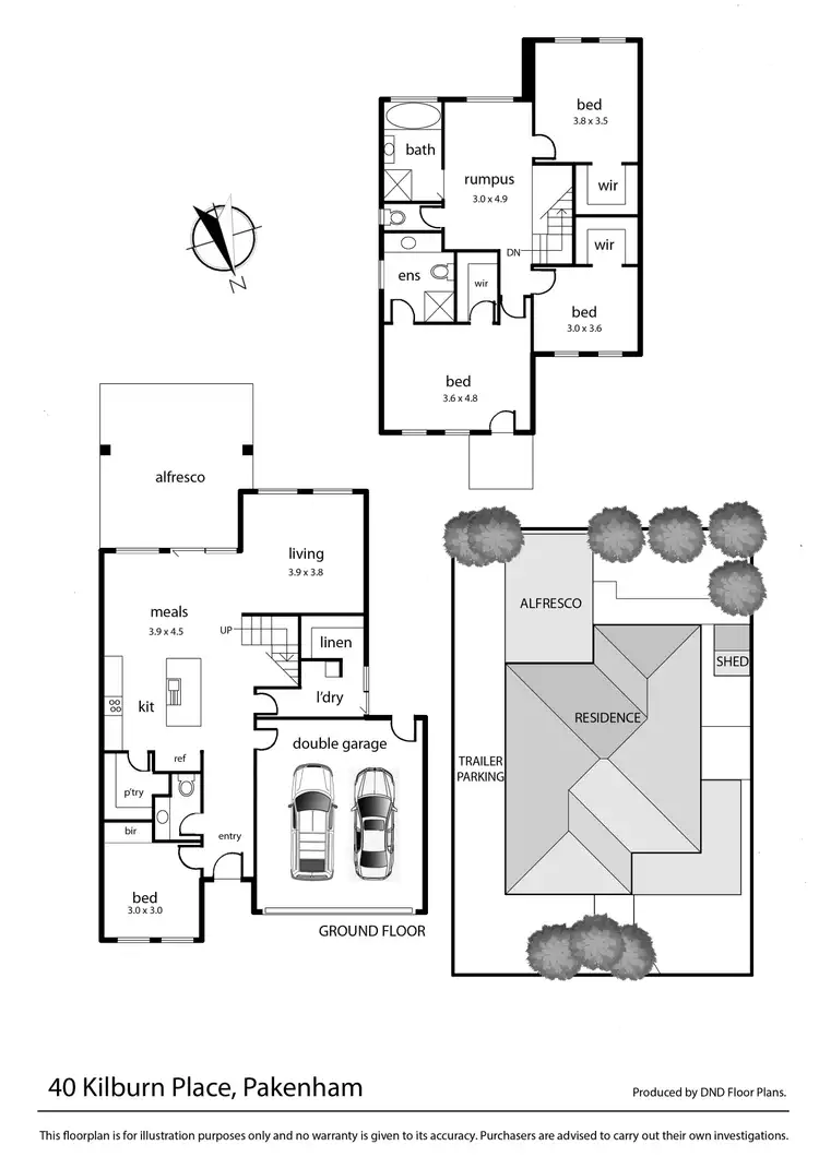 Floorplan of Homely house listing, 40 Kilburn Place, Pakenham VIC 3810