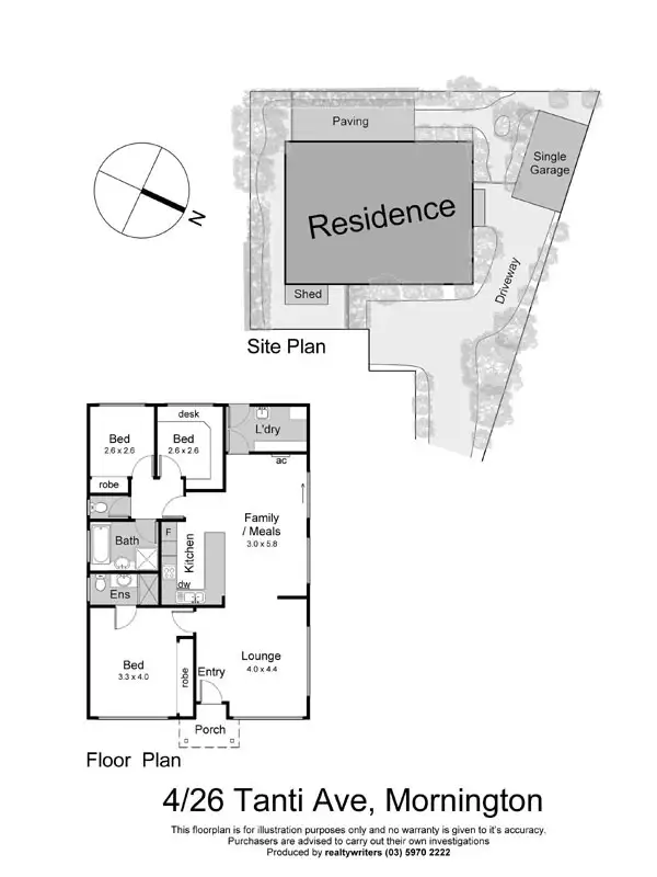 Floorplan of Homely townhouse listing, 4/26 Tanti Avenue, Mornington VIC 3931