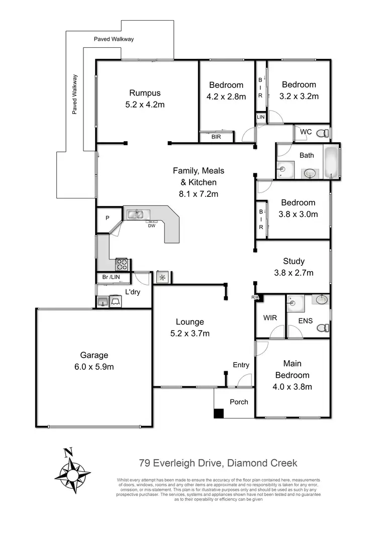 Floorplan of Homely house listing, 79 Everleigh Drive, Diamond Creek VIC 3089