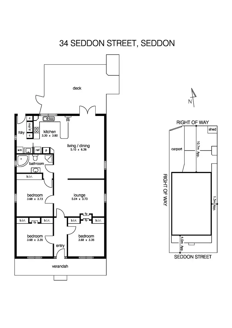 Floorplan of Homely house listing, 34 Seddon Street, Seddon VIC 3011
