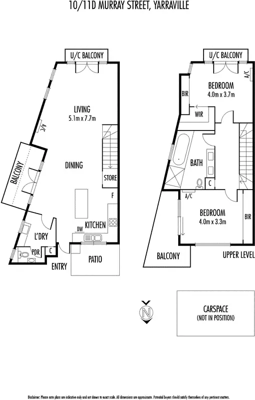 Floorplan of Homely apartment listing, 10/11D Murray Street, Yarraville VIC 3013