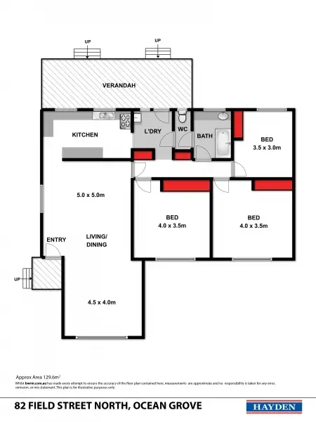 Floorplan of Homely house listing, 82 Field Street North, Ocean Grove VIC 3226