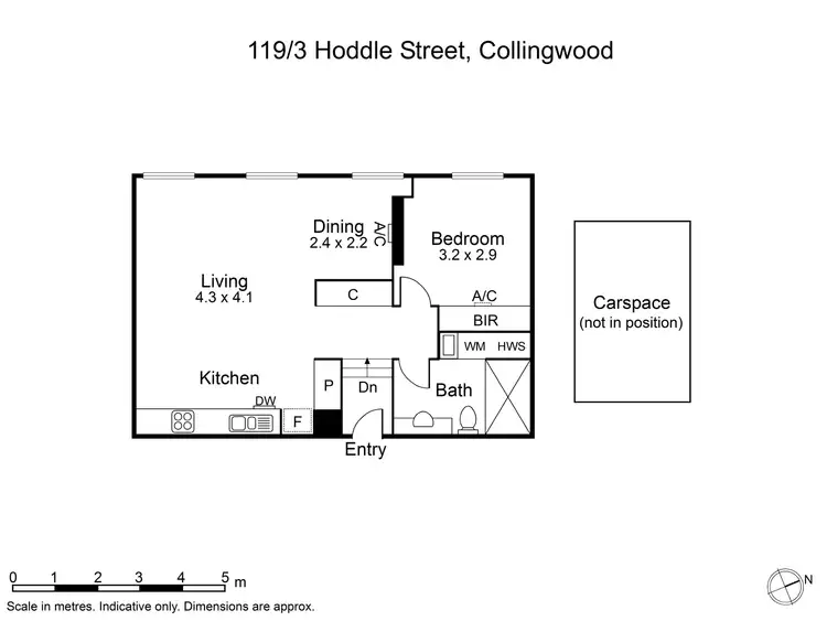 Floorplan of Homely apartment listing, 119/3 Hoddle Street, Collingwood VIC 3066