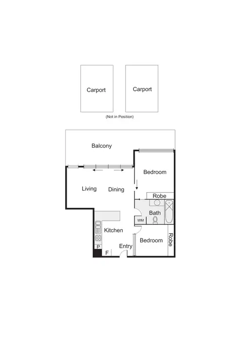 Floorplan of Homely apartment listing, 213/54 Nott Street, Port Melbourne VIC 3207