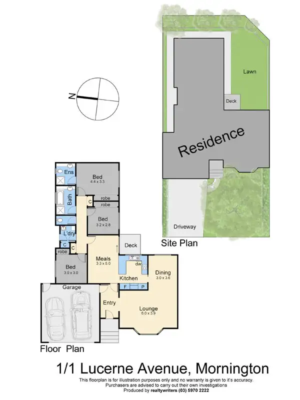 Floorplan of Homely house listing, 1/1 Lucerne Avenue, Mornington VIC 3931