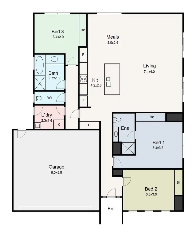 Floorplan of Homely townhouse listing, 11 Edmund Drive, Delacombe VIC 3356