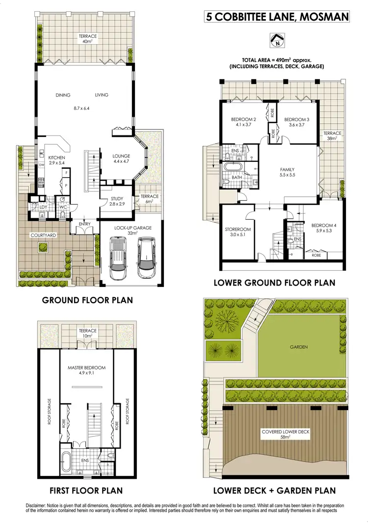 Floorplan of Homely house listing, 5 Cobbittee Lane, Mosman NSW 2088