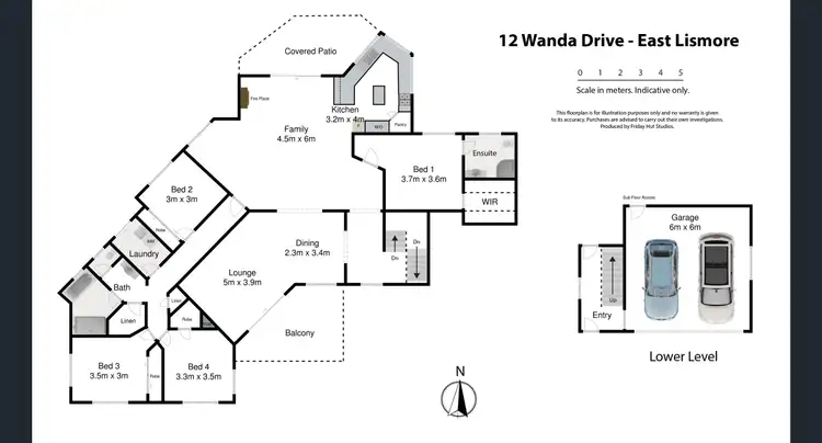 Floorplan of Homely house listing, 12 Wanda Drive, East Lismore NSW 2480