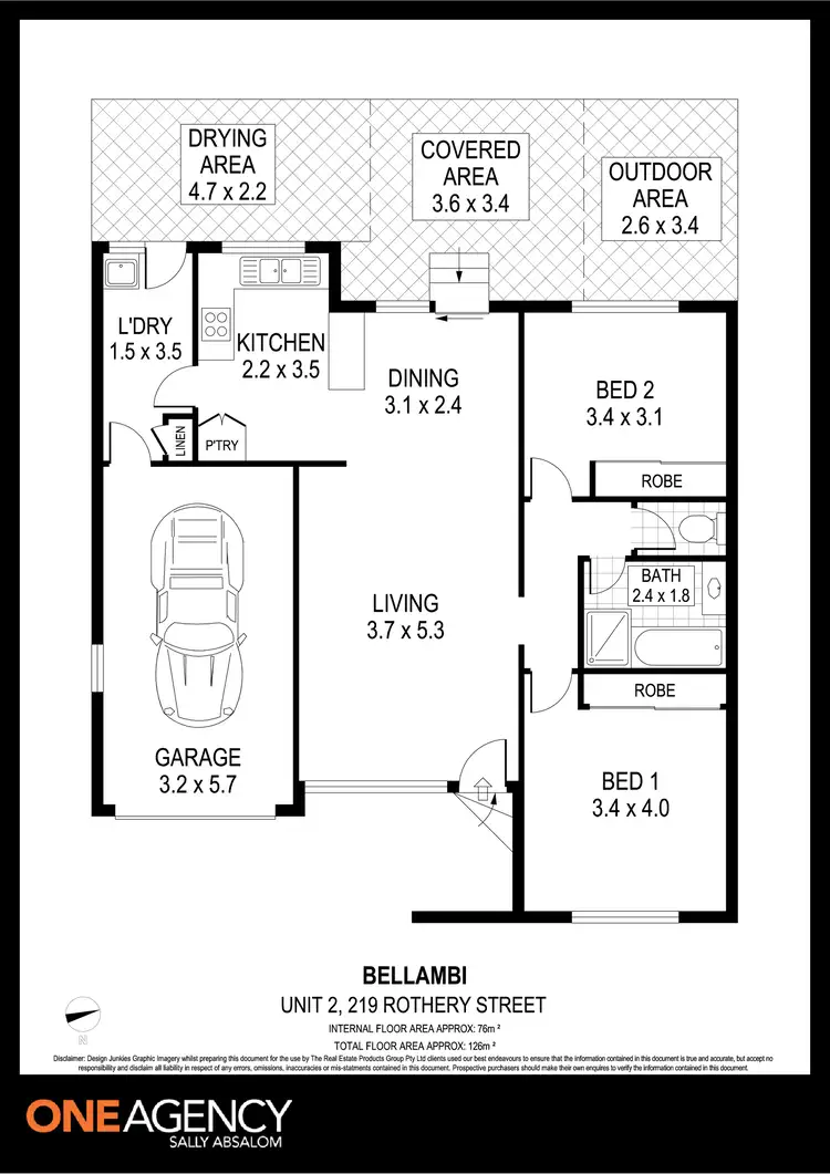 Floorplan of Homely villa listing, 2/219 Rothery Street, Bellambi NSW 2518