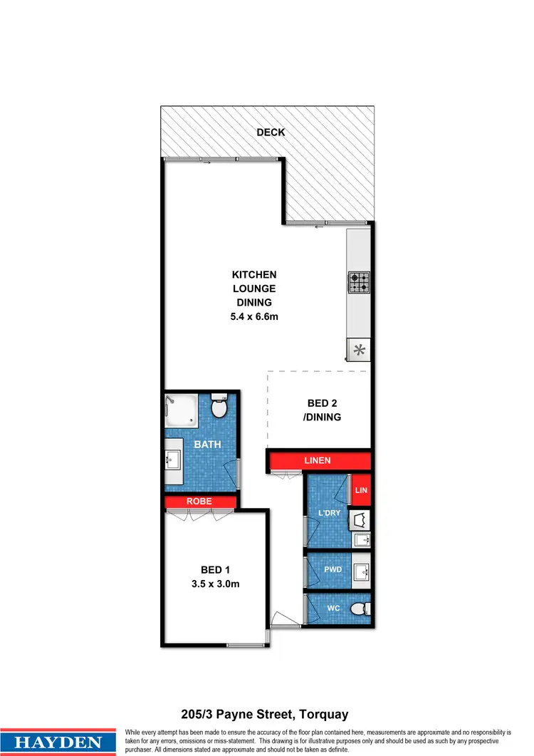 Floorplan of Homely apartment listing, 205/3 Payne Street, Torquay VIC 3228