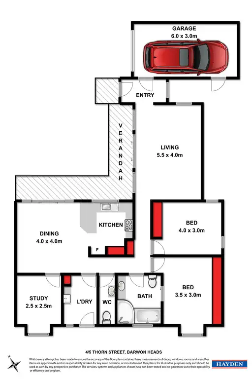Floorplan of Homely unit listing, 4/5-7 Thorn Street, Barwon Heads VIC 3227
