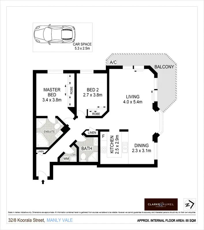 Floorplan of Homely apartment listing, 32/8 Koorala Street, Manly Vale NSW 2093