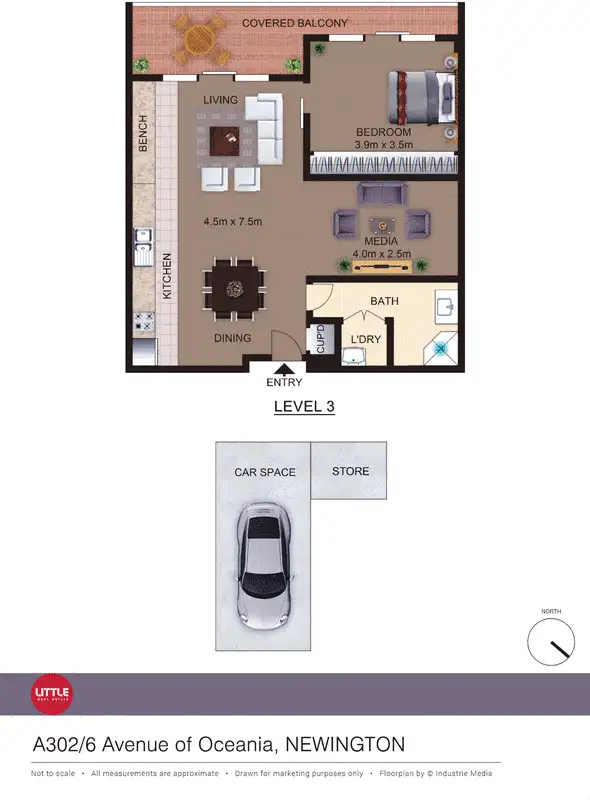 Floorplan of Homely apartment listing, A302/6 Avenue of Oceania, Newington NSW 2127