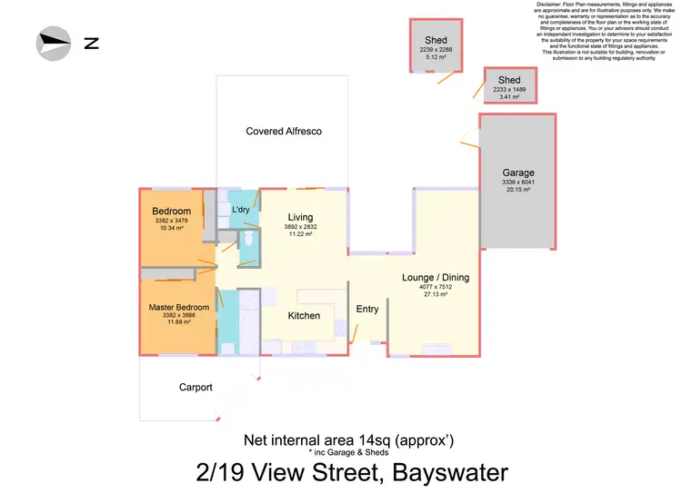 Floorplan of Homely unit listing, 2/19 View Road, Bayswater VIC 3153