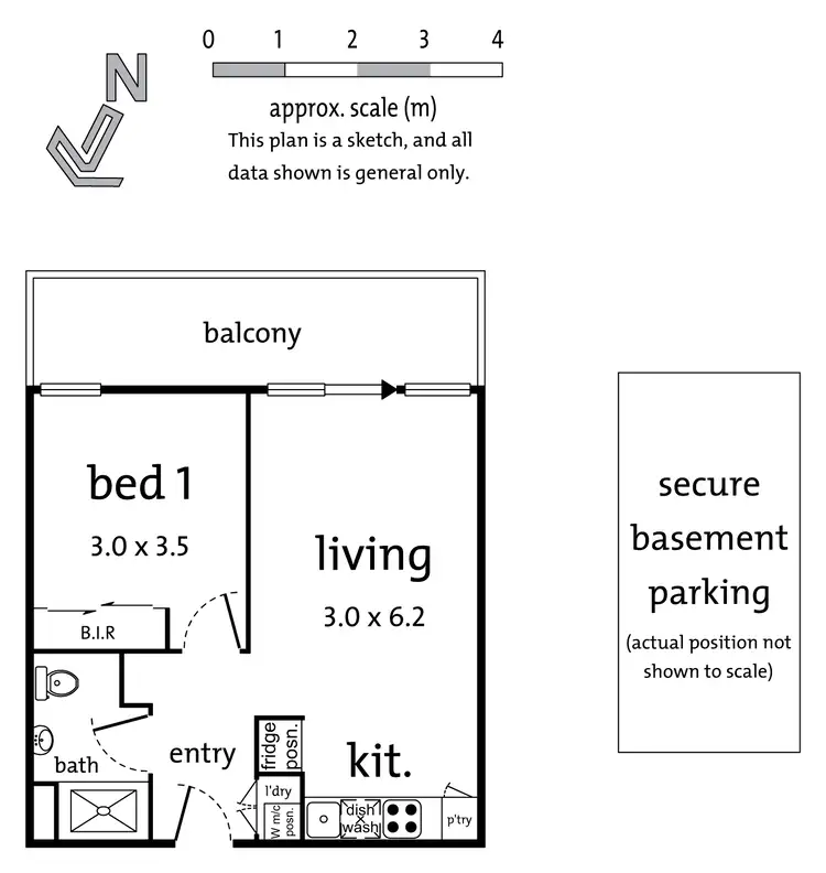 Floorplan of Homely apartment listing, 308A/1-19 Colombo Street, Mitcham VIC 3132