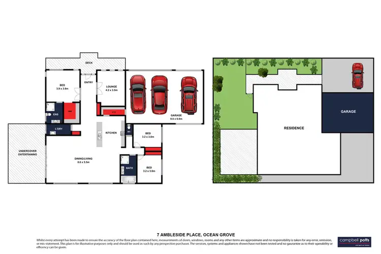 Floorplan of Homely house listing, 7 Ambleside Way, Ocean Grove VIC 3226