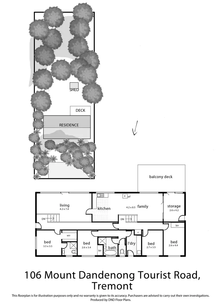 Floorplan of Homely house listing, 106 Mount Dandenong Tourist Road, Tremont VIC 3785
