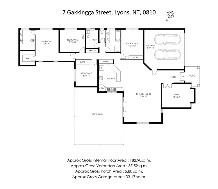 Floorplan of Homely house listing, 7 Gakkingga Street, Lyons NT 810