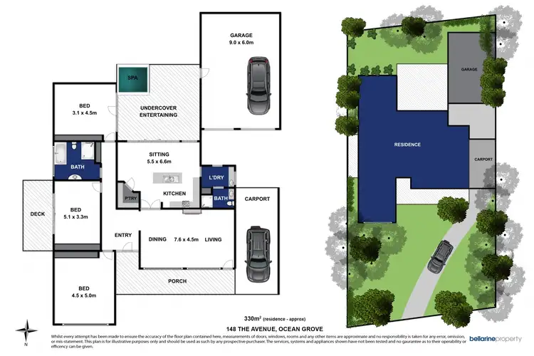 Floorplan of Homely house listing, 148 The Avenue, Ocean Grove VIC 3226