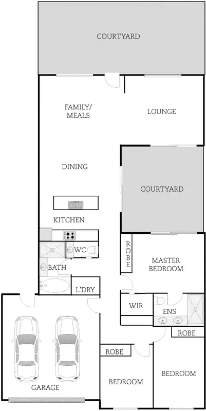 Floorplan of Homely townhouse listing, 105 Kinloch Circuit, Bruce ACT 2617