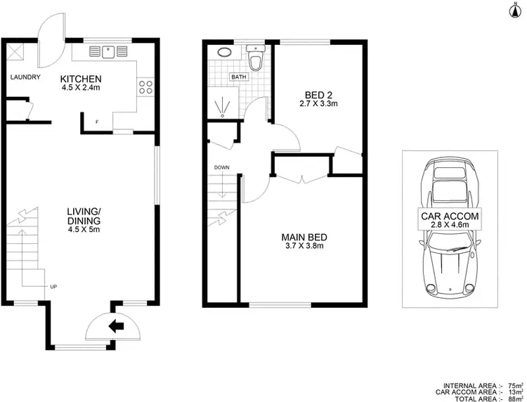 Floorplan of Homely townhouse listing, 34/39 Garfield Road, Woodridge QLD 4114