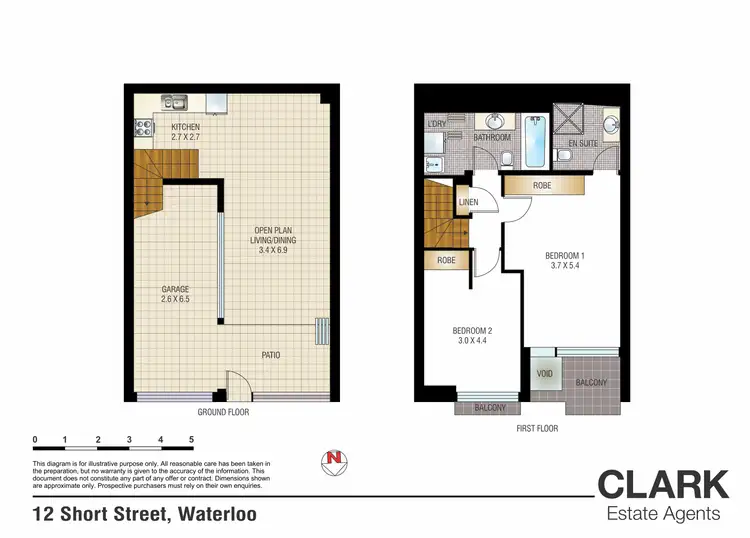 Floorplan of Homely apartment listing, 12 Short Street, Waterloo NSW 2017