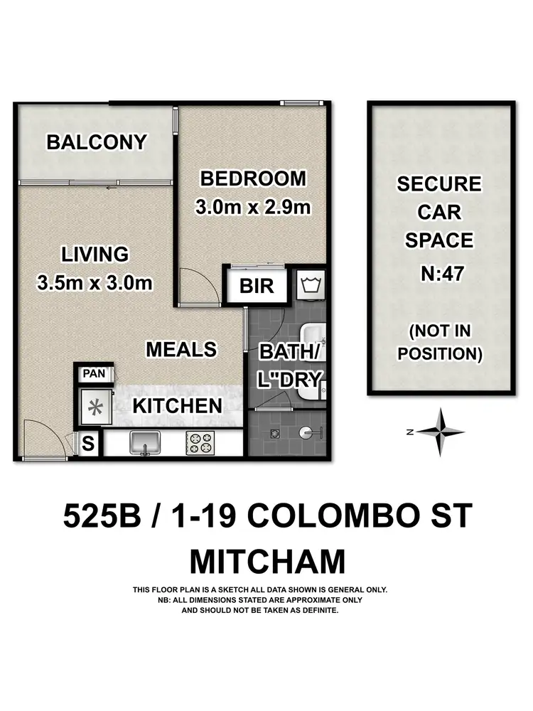 Floorplan of Homely apartment listing, 525B/1-19 Colombo Street, Mitcham VIC 3132