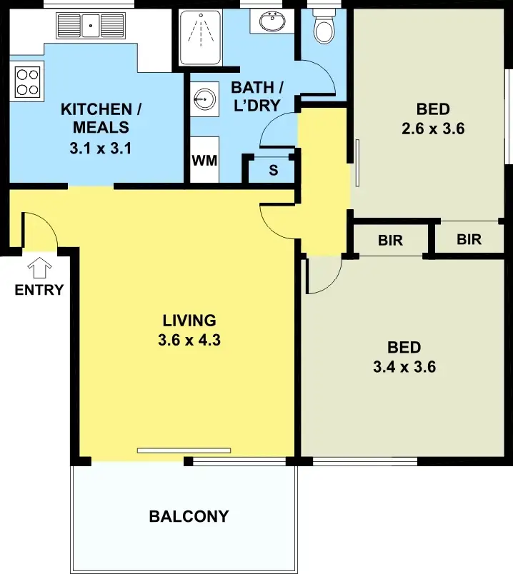 Floorplan of Homely flat listing, 6/57 Hyde Street, Footscray VIC 3011