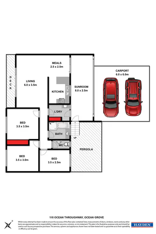 Floorplan of Homely house listing, 115 Ocean Throughway, Ocean Grove VIC 3226