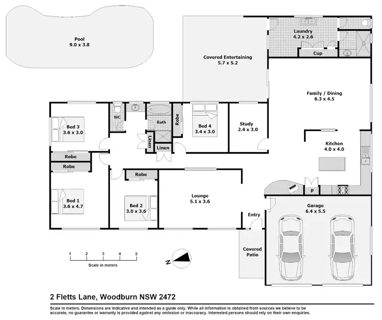 Floorplan of Homely house listing, 2 Fletts Lane, Woodburn NSW 2472