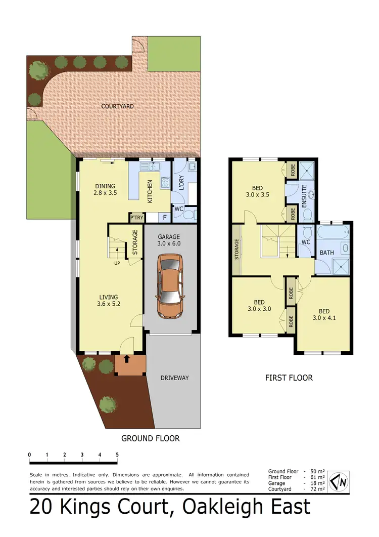 Floorplan of Homely townhouse listing, 20 Kings Court, Oakleigh East VIC 3166
