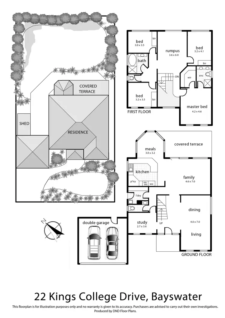 Floorplan of Homely house listing, 22 Kings College Drive, Bayswater VIC 3153