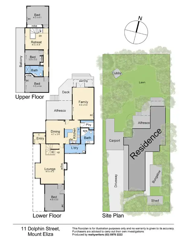 Floorplan of Homely house listing, 11 Dolphin Street, Mount Eliza VIC 3930