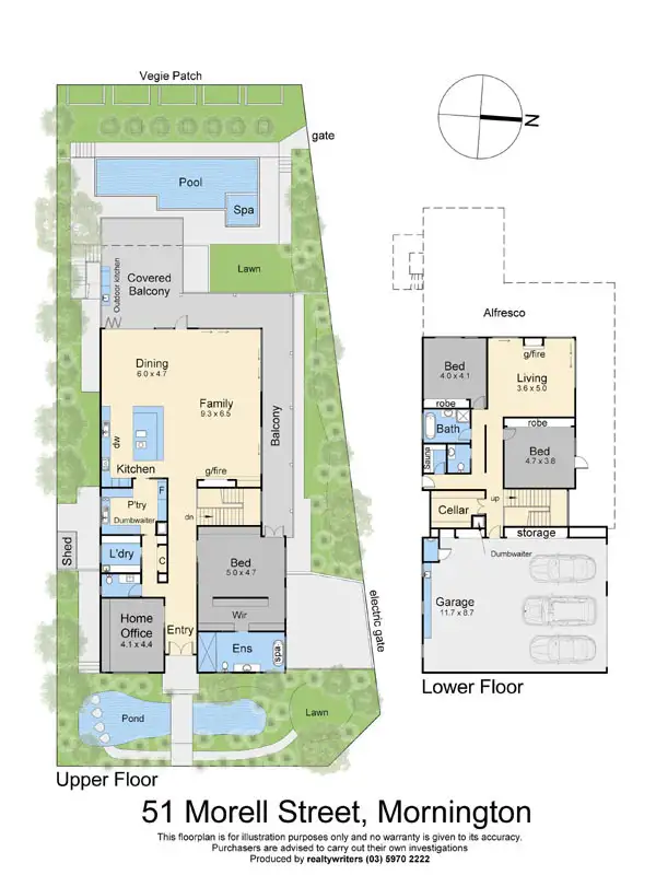 Floorplan of Homely house listing, 51 Morell Street, Mornington VIC 3931