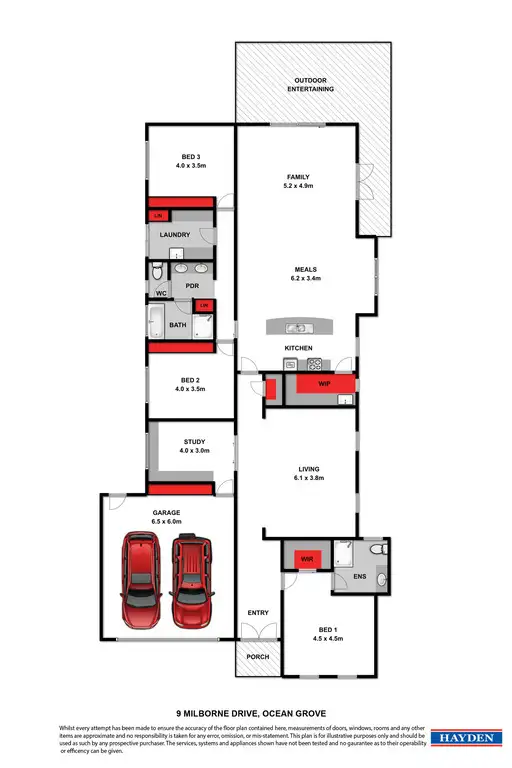 Floorplan of Homely house listing, 9 Milborne Drive, Ocean Grove VIC 3226
