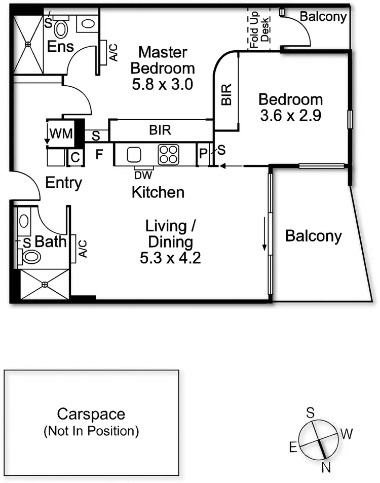 Floorplan of Homely apartment listing, 803N/229 Toorak Road, South Yarra VIC 3141