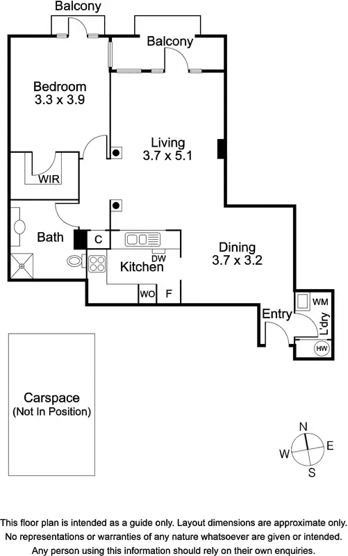 Floorplan of Homely apartment listing, 29T/15 Copelen Street, South Yarra VIC 3141